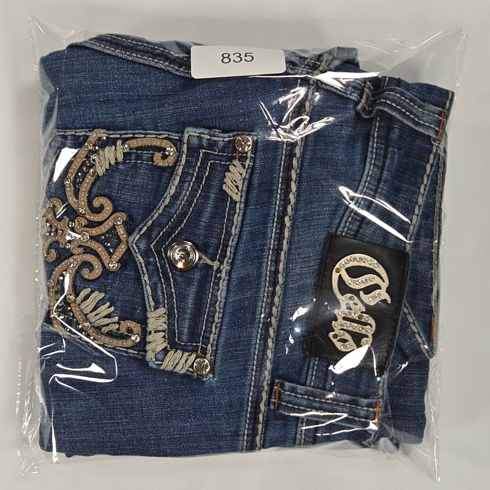 Cello Women Preppy Embroidered Bootcut Jeans Size 9 Mid Wash Y2K - Picture 15 of 15